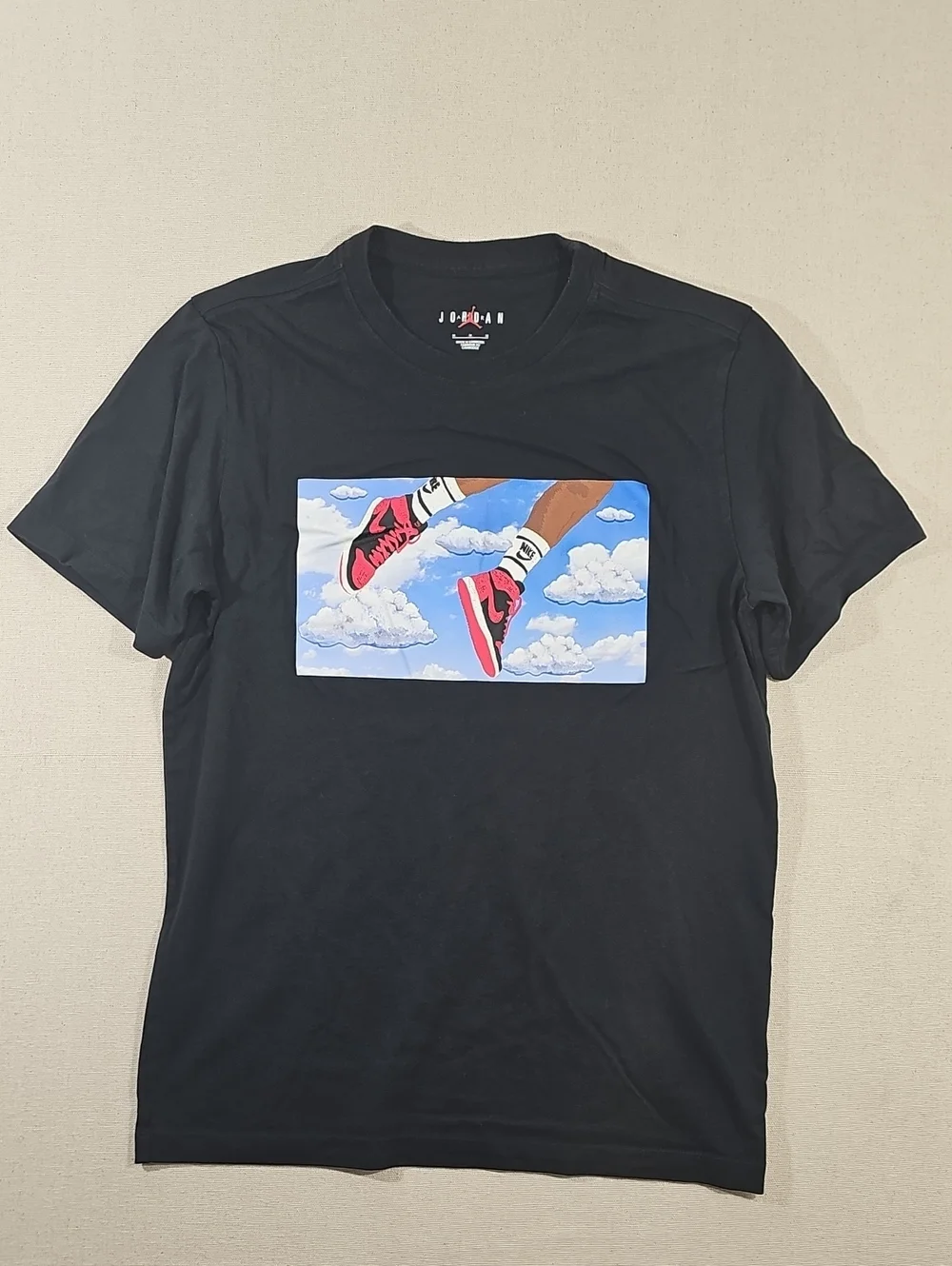 Jordan Black T-Shirt with Red Jumpman Logo